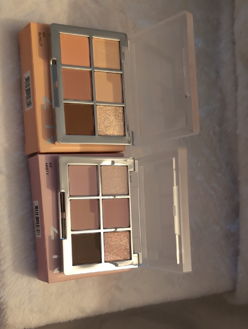 Two pallets of 2AN Better Me Eye Palette 01 Sunlit & 03 Misty K-Beauty NIB